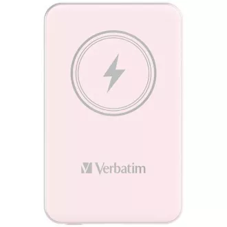 VERBATIM Powerbank Charge 'n' Go, Mágneses, 5000 mAh, USB-C, Rózsaszín