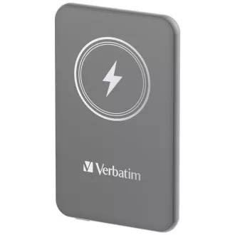 VERBATIM Powerbank Charge 'n' Go, mágneses, 5000 mAh, USB-C, szürke