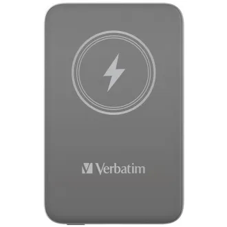 VERBATIM Powerbank Charge 'n' Go, mágneses, 10000 mAh, USB-C, szürke