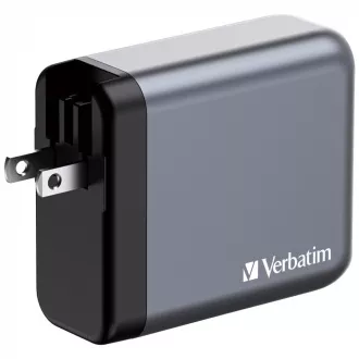 VERBATIM GaN GNC-100 hálózati töltő, 100W, 3x USB-C, 1x USB