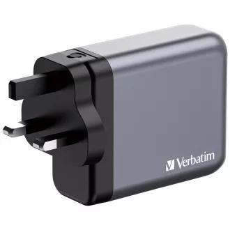 VERBATIM GaN hálózati töltő GNC-240, 240W, 3x USB-C, 1x USB
