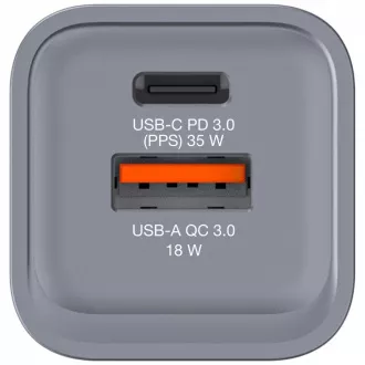 VERBATIM GaN hálózati töltő GNC-35, 35W, 1x USB-C, 1x USB VERBATIM GaN hálózati töltő GNC-35, 35W, 1x USB-C, 1x USB