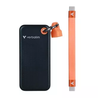 VERBATIM külső SSD 1TB Pocket USB3.2 Gen 2, fekete/narancs