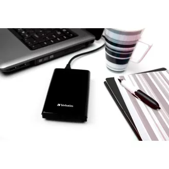 VERBATIM Külső SSD 1TB Store 'n' Go Slim hordozható USB 3.0, USB-A/USB-C, Fekete