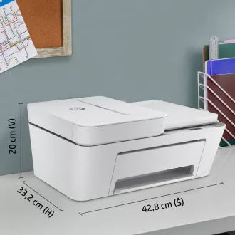 HP All-in-One Deskjet 4120e HP + (A4, 8, 5/5, 5 oldal percenként, USB, Wi-Fi, BT, nyomtatás, szkennelés, másolás, ADF)