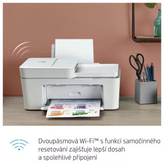 HP All-in-One Deskjet 4120e HP + (A4, 8, 5/5, 5 oldal percenként, USB, Wi-Fi, BT, nyomtatás, szkennelés, másolás, ADF)