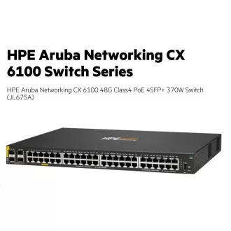 HPE Aruba Networking CX 6100 48G Class4 PoE 4SFP  370W switch RENEW JL675A JL675A
