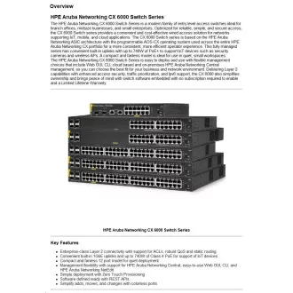 HPE Aruba Networking CX 6000 48G 4SFP kapcsoló R8N86AR RENEW