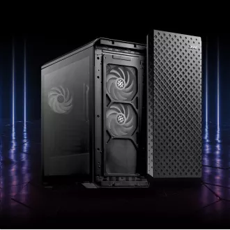 ADATA XPG ház DEFENDER PRO Mid-Tower, tápegység nélkül, 3x 120mm ARGB ventilátor, Fekete