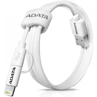 ADATA Sync & Charge Lightning kábel - USB A 2.0, 100 cm, műanyag, fehér