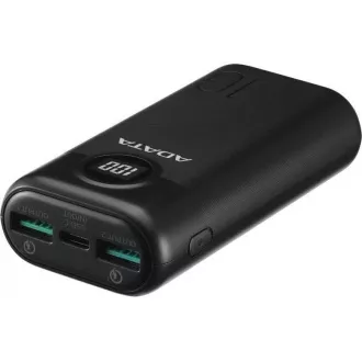 ADATA PowerBank AP10000 - külső akkumulátor mobiltelefonhoz/tablethez 10000mAh, fekete (37Wh) USB-C ADATA PowerBank AP10000 - külső akkumulátor mobiltelefonhoz/tablethez 10000mAh, fekete (37Wh) USB-C