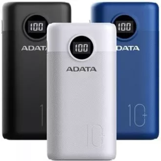 ADATA PowerBank AP10000 - külső akkumulátor mobiltelefonhoz/tablethez 10000mAh, fekete (37Wh) USB-C