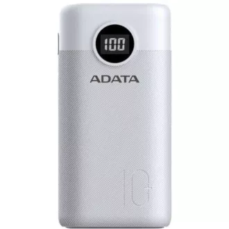 ADATA PowerBank AP10000 - külső akkumulátor mobilhoz/tablethez 10000mAh, fehér (37Wh) USB-C ADATA PowerBank AP10000 - külső akkumulátor mobilhoz/tablethez 10000mAh, fehér (37Wh) USB-C