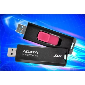 ADATA külső SSD 2TB SC610, USB-A 3.2, fekete