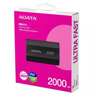 ADATA külső SSD 2TB SD810 USB 3.2 USB-C, Fekete