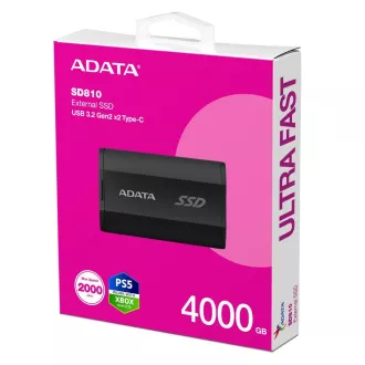 ADATA külső SSD 4TB SD810 USB 3.2 USB-C, Fekete
