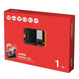 ADATA SSD 1TB XPG GAMMIX S55, PCIe Gen4x4, M.2 2230, (R:5000/ W:3700MB/s) ADATA SSD 1TB XPG GAMMIX S55, PCIe Gen4x4, M.2 2230, (R:5000/ W:3700MB/s)