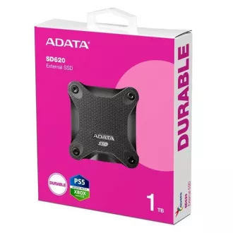 ADATA külső SSD 1TB SD620, USB Micro-B, USB 3.2 Gen 2, R:520/W:460MB/s, fekete ADATA külső SSD 1TB SD620, USB Micro-B, USB 3.2 Gen 2, R:520/W:460MB/s, fekete