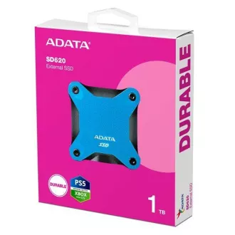 ADATA külső SSD 1TB SD620, USB Micro-B, USB 3.2 Gen 2, R:520/W:460MB/s, kék