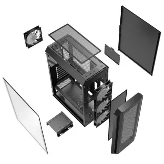 ADATA XPG tok VALOR AIR PLUS Mid-Tower, tápegység nélkül, 4x 120mm-es ventilátor, Fekete ADATA XPG tok VALOR AIR PLUS Mid-Tower, tápegység nélkül, 4x 120mm-es ventilátor, Fekete