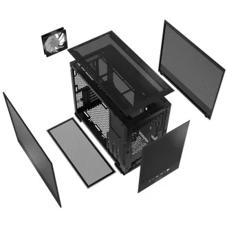 ADATA XPG tok VALOR MESH NANO Mini-Tower, tápegység nélkül, 1x 120mm ARGB ventilátor, Fekete