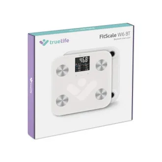TrueLife FitScale W7 BT - Bioelektromos impedancia Bluetooth mérleg - Fehér színű