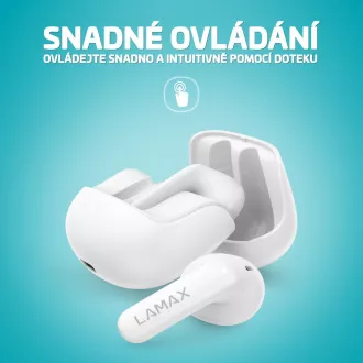 LAMAX Tones1 - vezeték nélküli fejhallgató - fehér