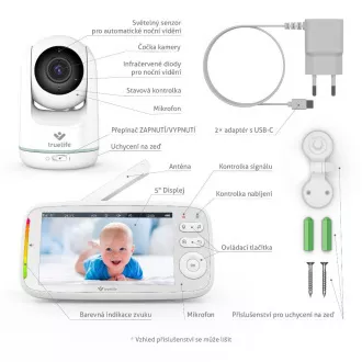 TrueLife NannyCam R5 - digitális videós bébiőr