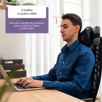 TrueLife RelaxBack B3 Charge - masszázs párna újratölthető akkumulátorral