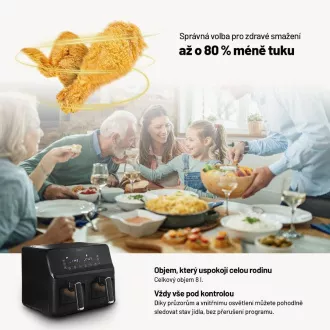 Lauben DualZone® légfritőz 8000BC