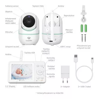 TrueLife NannyCam R4 - digitális videós bébiőr