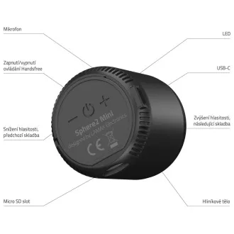 LAMAX Sphere2 Mini Bluetooth hangszóró, USB-C