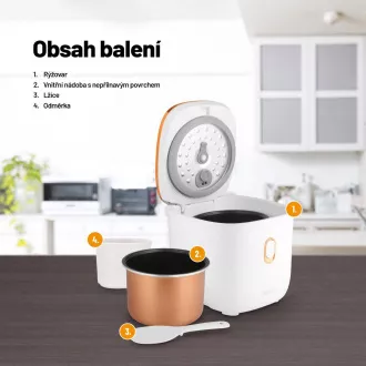 Lauben Multifunkciós rizsfőző 1200WR Rose Gold Edition - rizsfőző