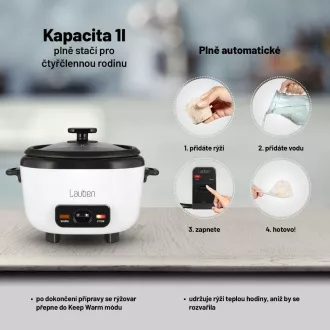 Lauben rizsfőző négyzet 1000WB