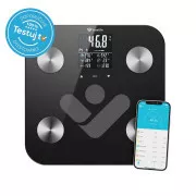 TrueLife FitScale W6 BT - Bioelektromos impedanciás bluetooth mérleg - fekete színű