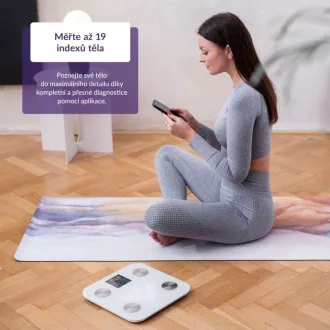 TrueLife FitShape S6 BT - Bioelektromos impedancia bluetooth mérleg - fehér