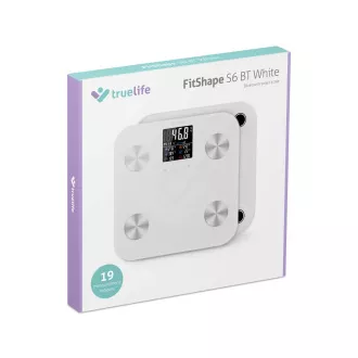 TrueLife FitShape S6 BT - Bioelektromos impedancia bluetooth mérleg - fehér