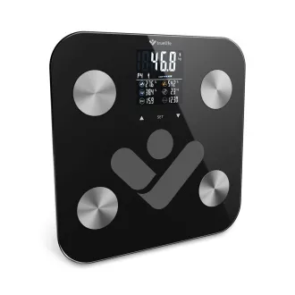 TrueLife FitShape S6 BT - Bioelektromos impedanciás bluetooth mérleg - fekete színű