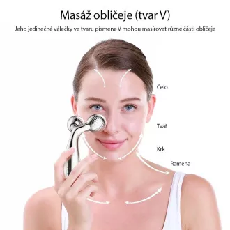 TOUCHBEAUTY 1613AS Masszázshenger arcra, ezüst színű