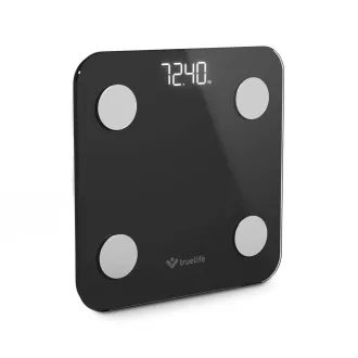 TrueLife FitScale W1 BT Black - bioelektromos impedancia bluetooth mérleg