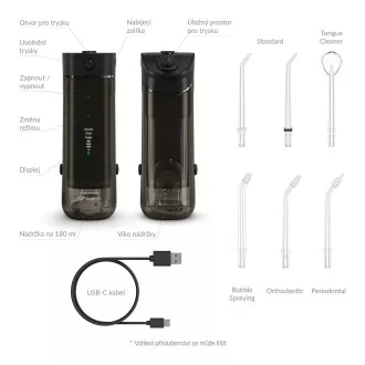 TrueLife AquaFloss Mini M50 szájzuhany - fekete