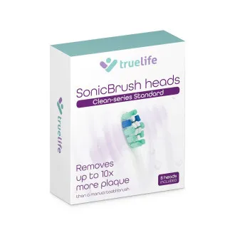 TrueLife SonicBrush Clean-sorozatú fogkefefejek, standard, fehér, 8 darabos csomag TrueLife SonicBrush Clean-sorozatú fogkefefejek, standard, fehér, 8 darabos csomag