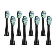 TrueLife SonicBrush Clean-sorozatú fogkefefejek, Standard, fekete, 8 darabos csomag