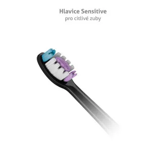 TrueLife SonicBrush Clean-sorozatú fogkefefejek, Sensitive, fekete, 2 darabos csomag