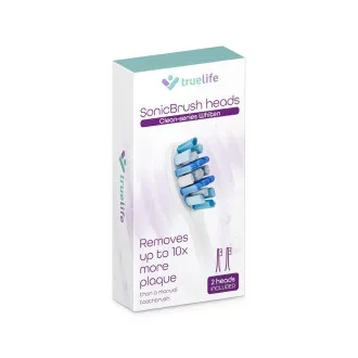 TrueLife SonicBrush Clean-sorozatú fogkefefejek, Whiten white, 2 darabos csomag TrueLife SonicBrush Clean-sorozatú fogkefefejek, Whiten white, 2 darabos csomag