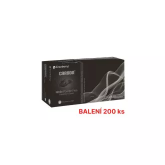 Nitril kesztyű Cranberry® Carbon, nagyon puha (latexmentes), fekete - 200 db, M Nitril kesztyű Cranberry® Carbon, nagyon puha (latexmentes), fekete - 200 db, M
