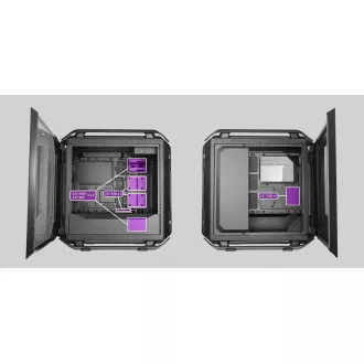 Cooler Master ház Cosmos C700P Black, E-ATX, átlátszó oldalak, 3x 140mm-es ventilátor, Fekete Cooler Master ház Cosmos C700P Black, E-ATX, átlátszó oldalak, 3x 140mm-es ventilátor, Fekete