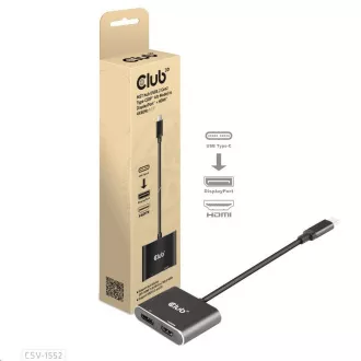 Club3D hub MST (Multi Stream Transport) USB3.2 Gen2 Type-C(DP Alt-Mode) to DisplayPort HDMI 4K60Hz (M/F) Club3D hub MST (Multi Stream Transport) USB3.2 Gen2 Type-C(DP Alt-Mode) to DisplayPort HDMI 4K60Hz (M/F)