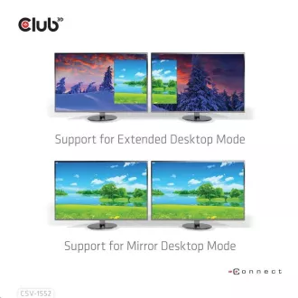 Club3D hub MST (Multi Stream Transport) USB3.2 Gen2 Type-C(DP Alt-Mode) to DisplayPort HDMI 4K60Hz (M/F) Club3D hub MST (Multi Stream Transport) USB3.2 Gen2 Type-C(DP Alt-Mode) to DisplayPort HDMI 4K60Hz (M/F)