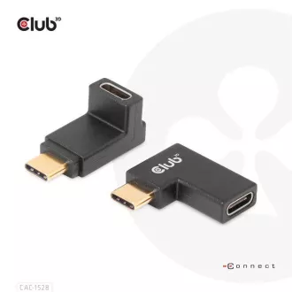 Club3D USB-C Gen2 szögletes adapter 2 darabos készlet, 4K120Hz, 240W, (M/F)